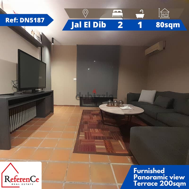 Furnished apartment/terrace in Jal El Dib شقة مفروشة +تراس في جل الديب 0