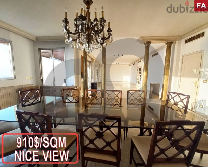 910$/SQM apartment in Rabieh / رابية REF#FA95276 0