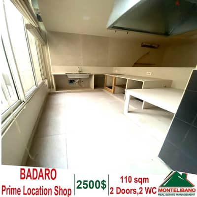 Prime Location 110 sqm Shop for rent in Badaro !!