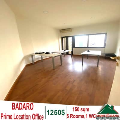 Prime Location 150 sqm Office for rent in Badaro !!