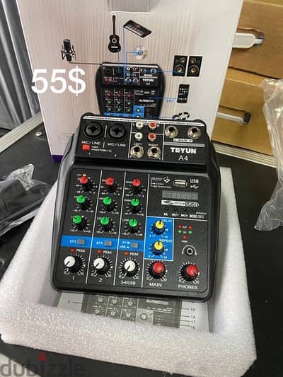 mixer 4 channel new 50$