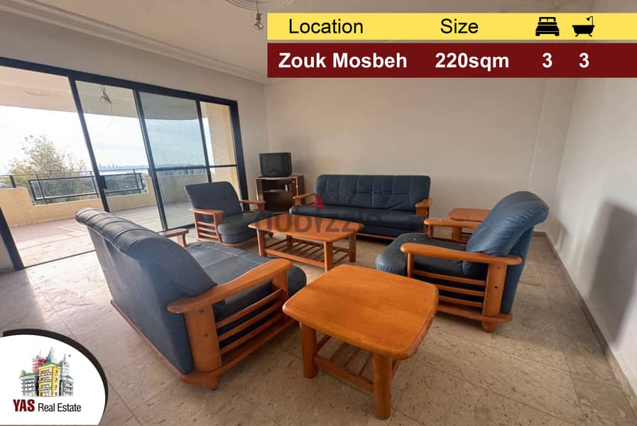 Zouk Mosbeh 220m2 | Panoramic View | Well Maintained | Catch | EL | 0