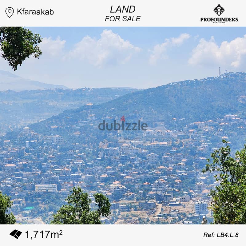 Land with View for Sale in Kfaraakab أرض مطلة للبيع في كفرعقاب 0