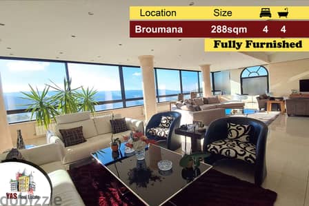 Broumana 288m2 | Fully Furnished | Luxury Flat |Prime Location|AMK/GZ