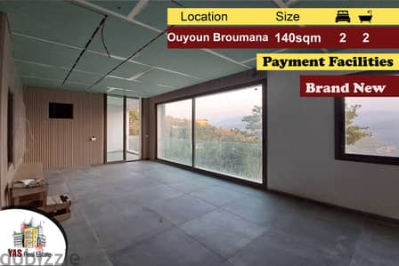 Ouyoun Broumana 140m2 | Brand New | Payment Facilities | Catch | AMK |