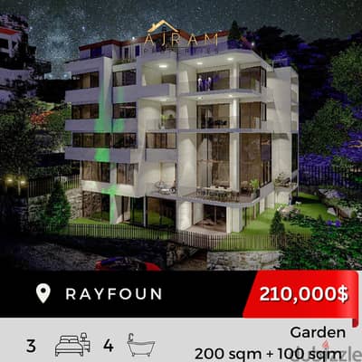 Rayfoun | 200 sqm + 100 sqm Garden | Prime Location