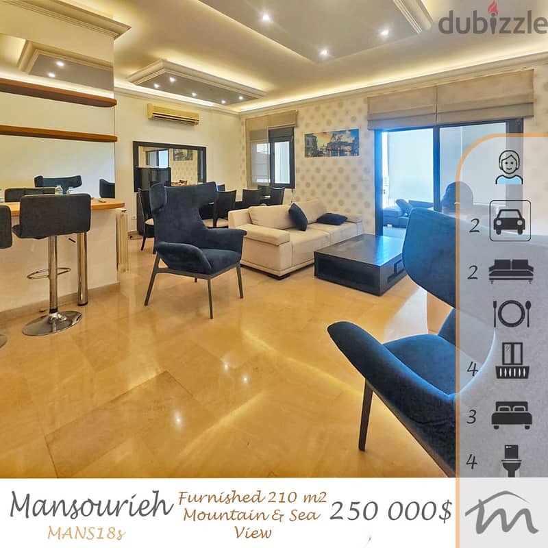 Mansourieh | Signature | High End Furnished 210m² Apartment | OpenView 0