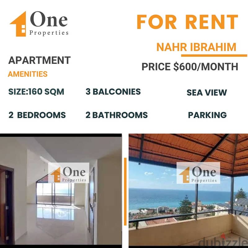 APARTMENT FOR RENT IN NAHR IBRAHIM 0