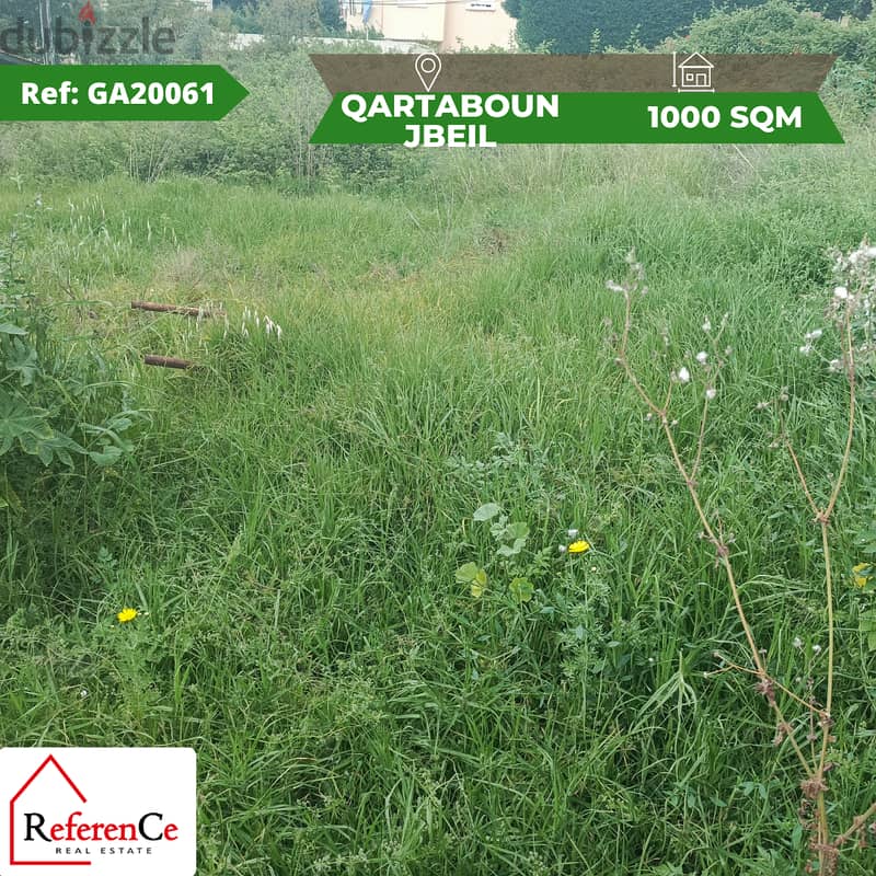 Prime land for rent in kartaboun jbeil ارض للايجار في قرطبون جبيل 0