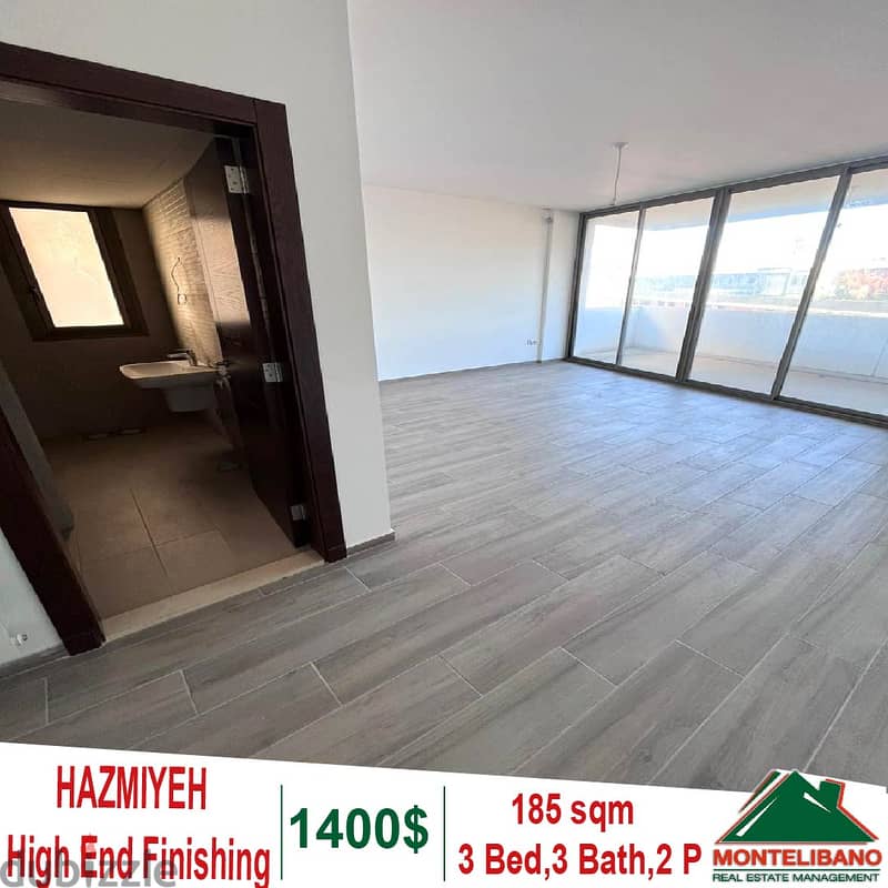 Super Deluxe 185 sqm Apartment for rent in Hazmiyeh 0