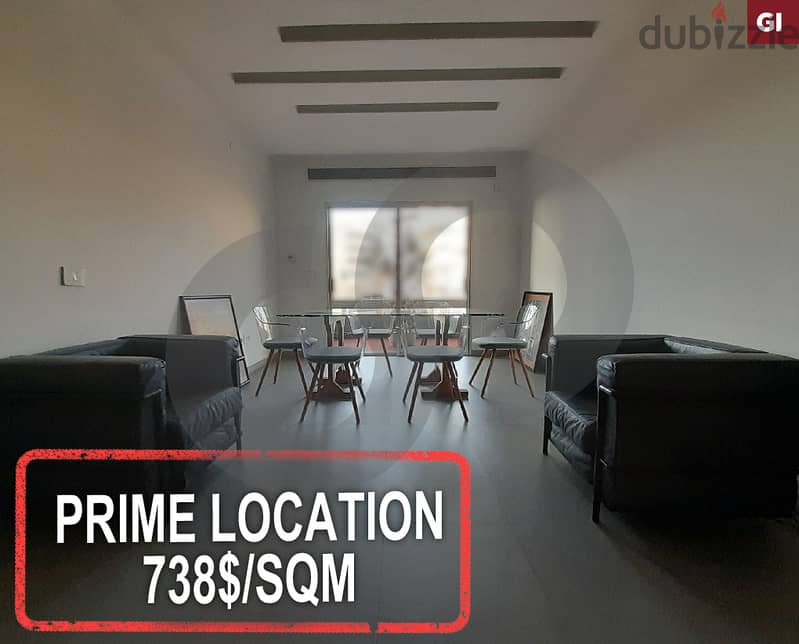 Prime location-738$/sqm-office-Antelias/انطلياس  REF#GI115872 0