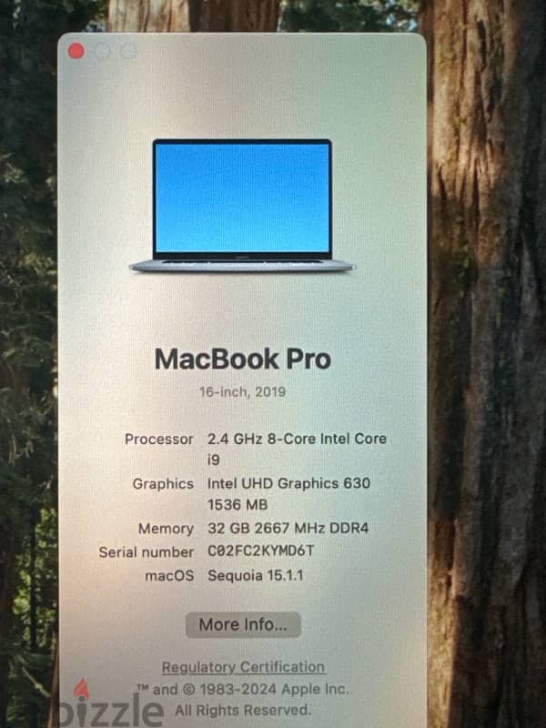 Macbook Pro 16” 2019 Core i9 32GB Ram 1TB SSD Radeon Pro 5500M 8GB 2