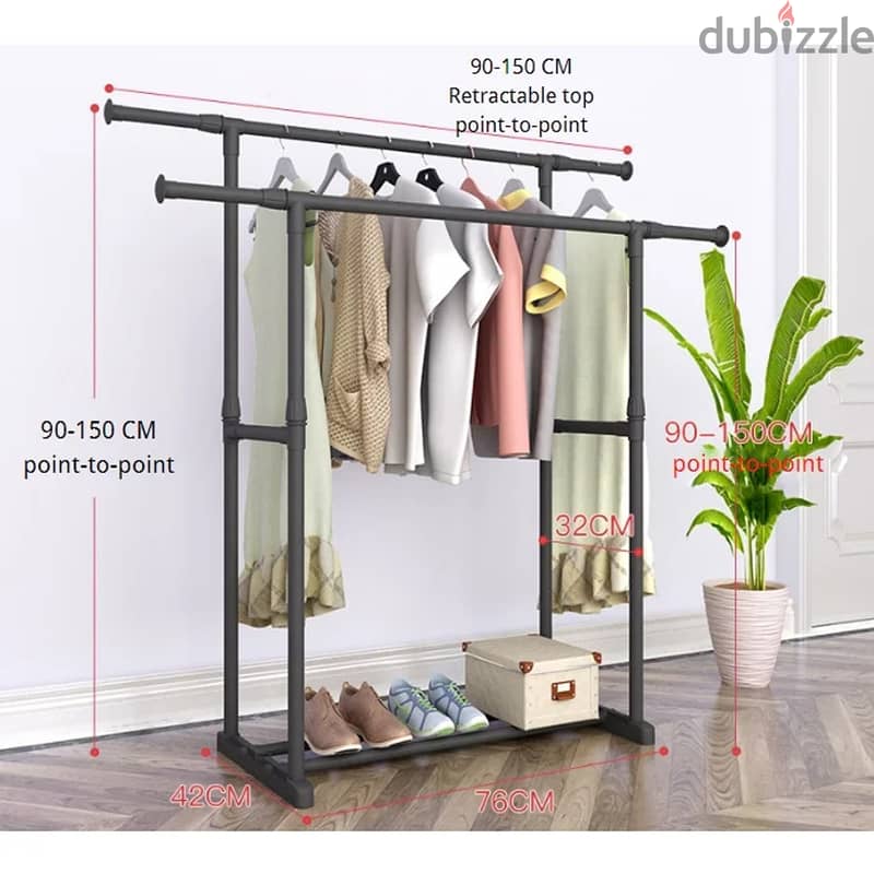 Free-Standing Clothes Rack (140 x 150 x 42) 1