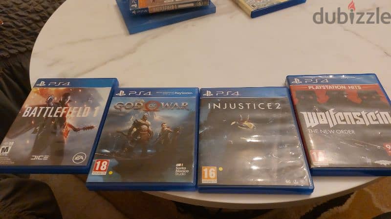 injustice,God of war,wolfstein and battlefield 1 0