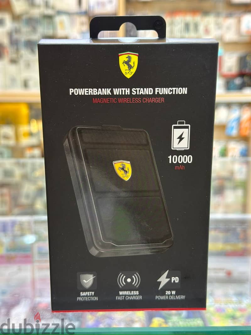 Ferrari powerbank 10000mah 20w pd with stand function magnetic wirele 0