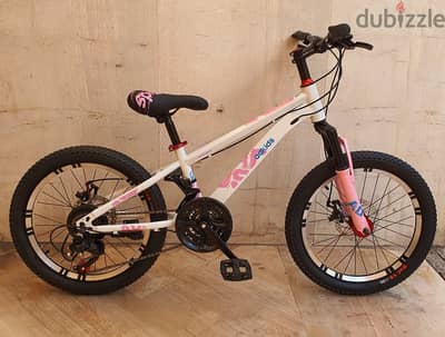 kids bike size 20" with vites 3x7 speed & disc brakes