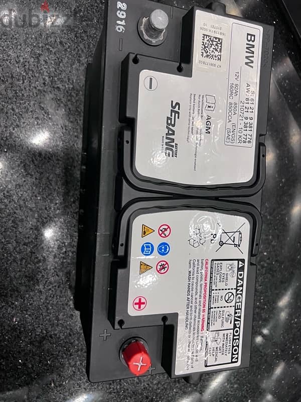 BMW 92Ah AGM battery 0