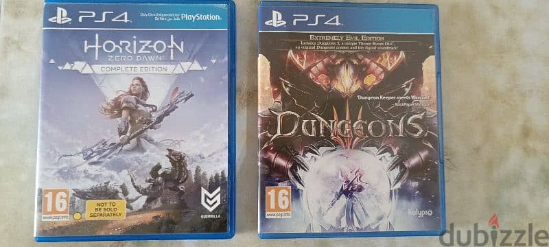 ps4 games horizon zero dawn + dungeons 3 0