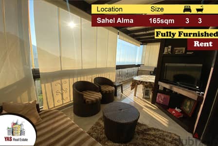 Sahel Alma 165m2 | Rent | Fully Furnished | Partial View | RA |