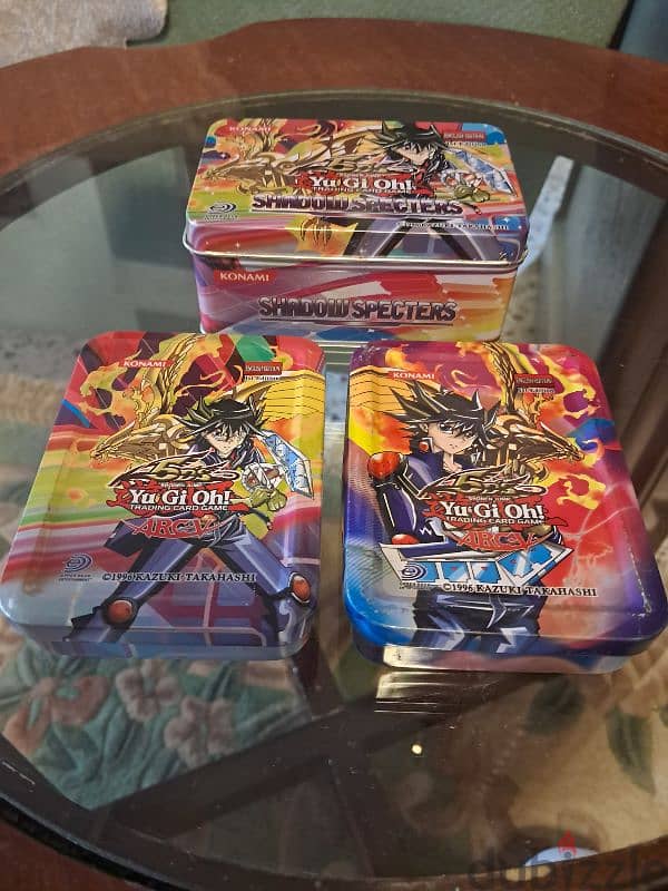 3 New Yu-Gi-Oh metal tins 0