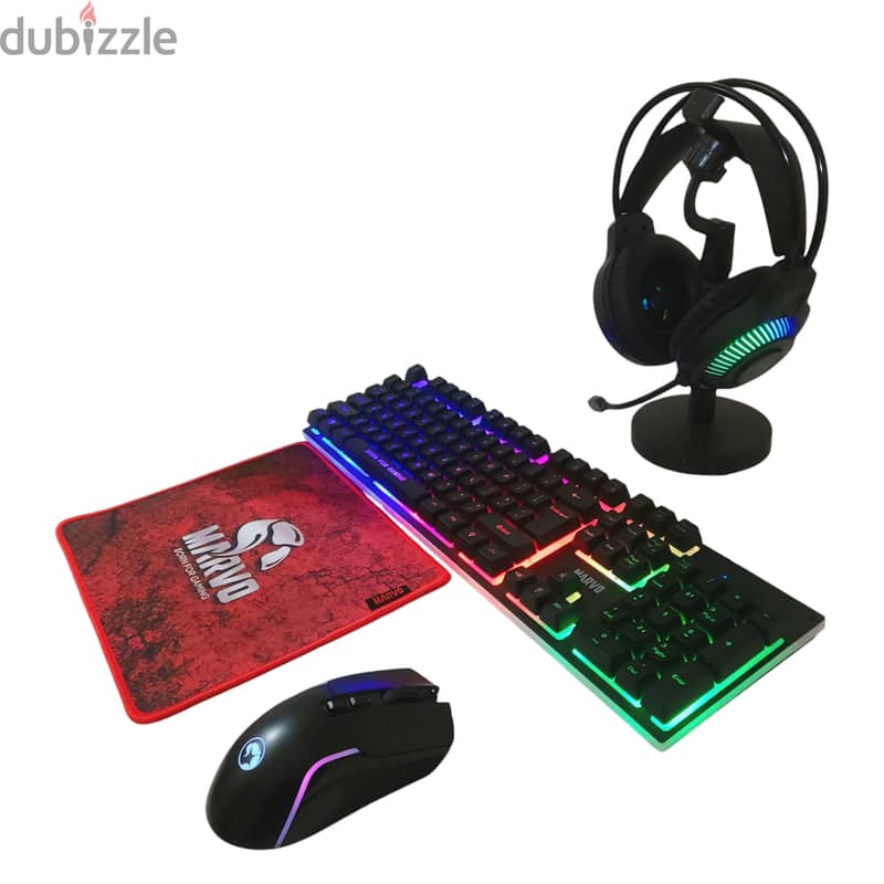 4 In 1 Gaming Accessories ( Keyboard, Headphones, Mouse, Mousepad ) 3