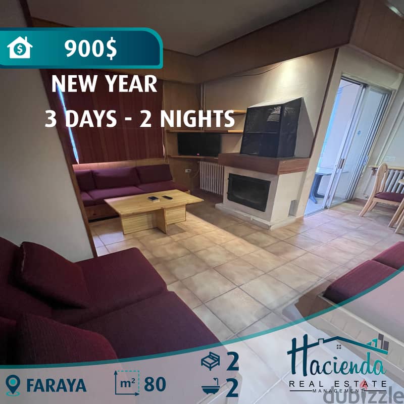 New Year 3 Days 2 Nights Chalet For Rent In Faraya 0