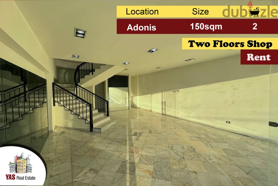 Adonis 150m2 | Two Floors Shop | Rent | Perfect Investment | CHN 0