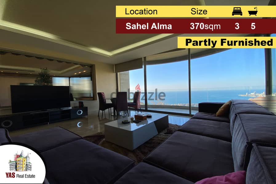 Sahel Alma 370m2 | High-End | New | Semi Furnished | Sea View |RA/YV | 0