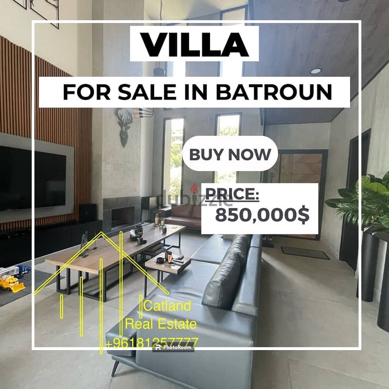 Villa for sale In Batroun فيلا للبيع في البترون 0