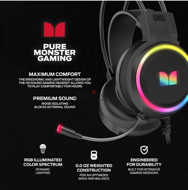 Monster Wired Gaming Headset (with mic) 0