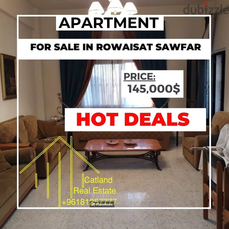 Apartment for sale in Rowaisat Sawfar شقة للبيع في رويسات صوفر 0