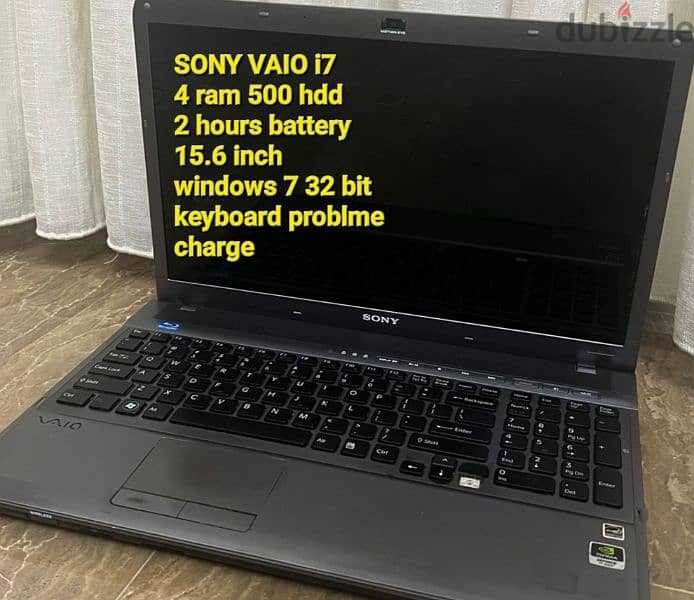 asus laptop 17 inch and sony vaio i7 1