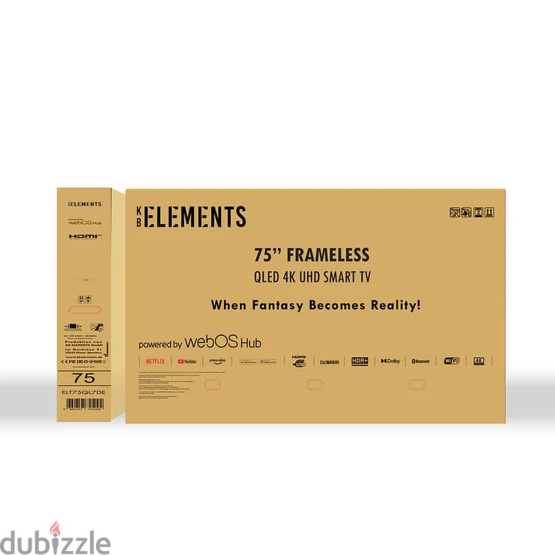 KB ELEMENTS 75″ QLED TV UHD 4K SMART | تلفزيون 75 انش - كفالة سنتين 9