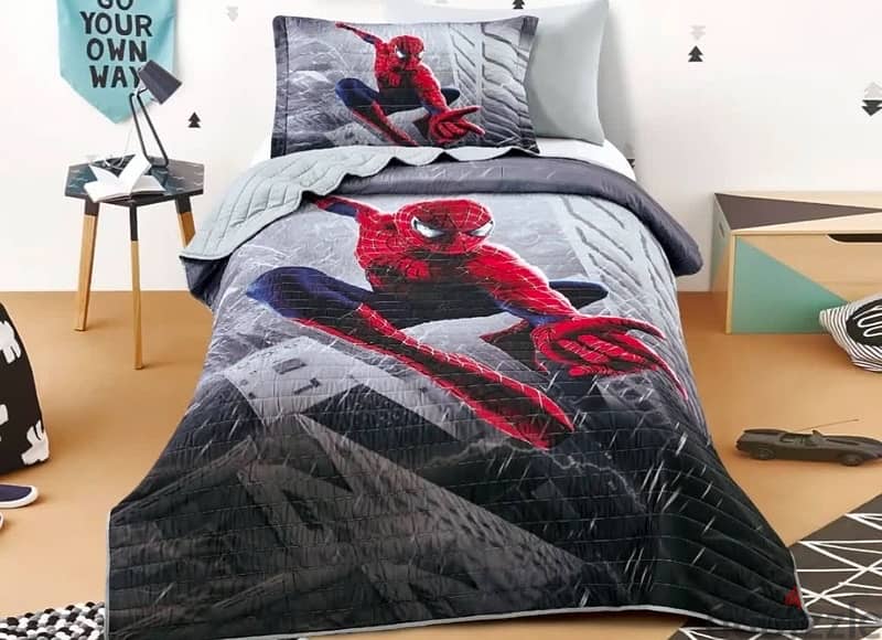 bedspread spider man & iron man available 0