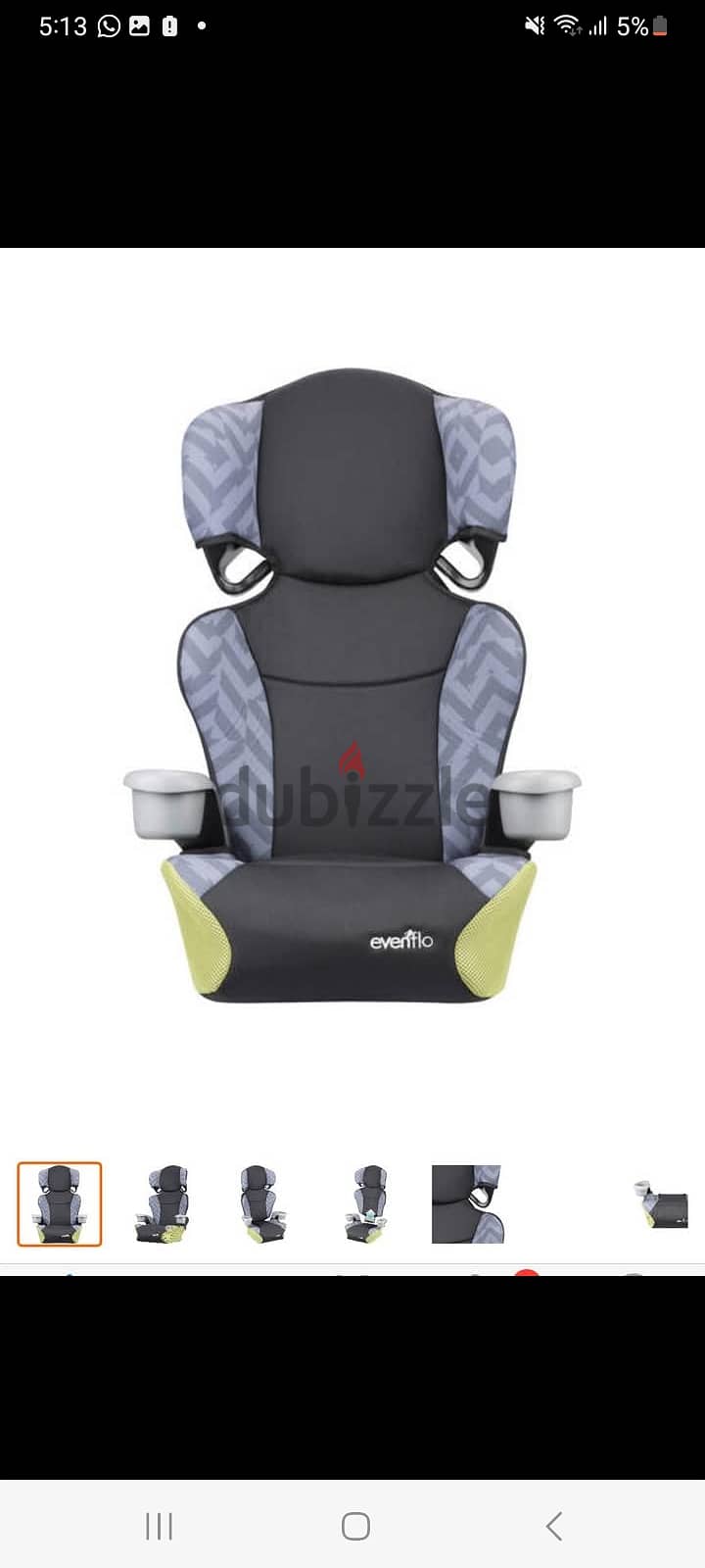 Evenflo booster seat with 2 cup holders carseat free delivery 0