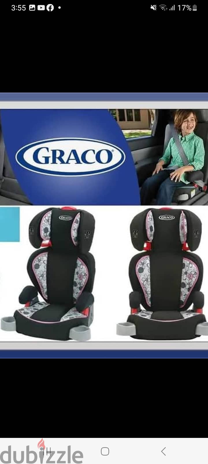 Gracco carseat with 2 cup holders,detachable booster seat free deliver 0