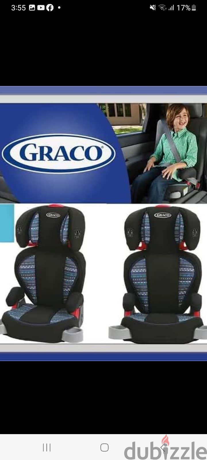 Gracco carseat with 2 cup holders,detachable booster seat free deliver 1