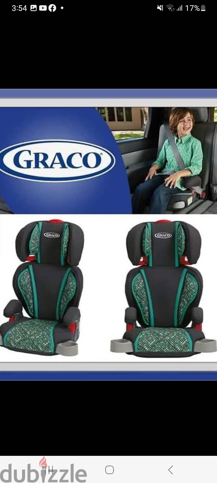 Gracco carseat with 2 cup holders,detachable booster seat free deliver 2