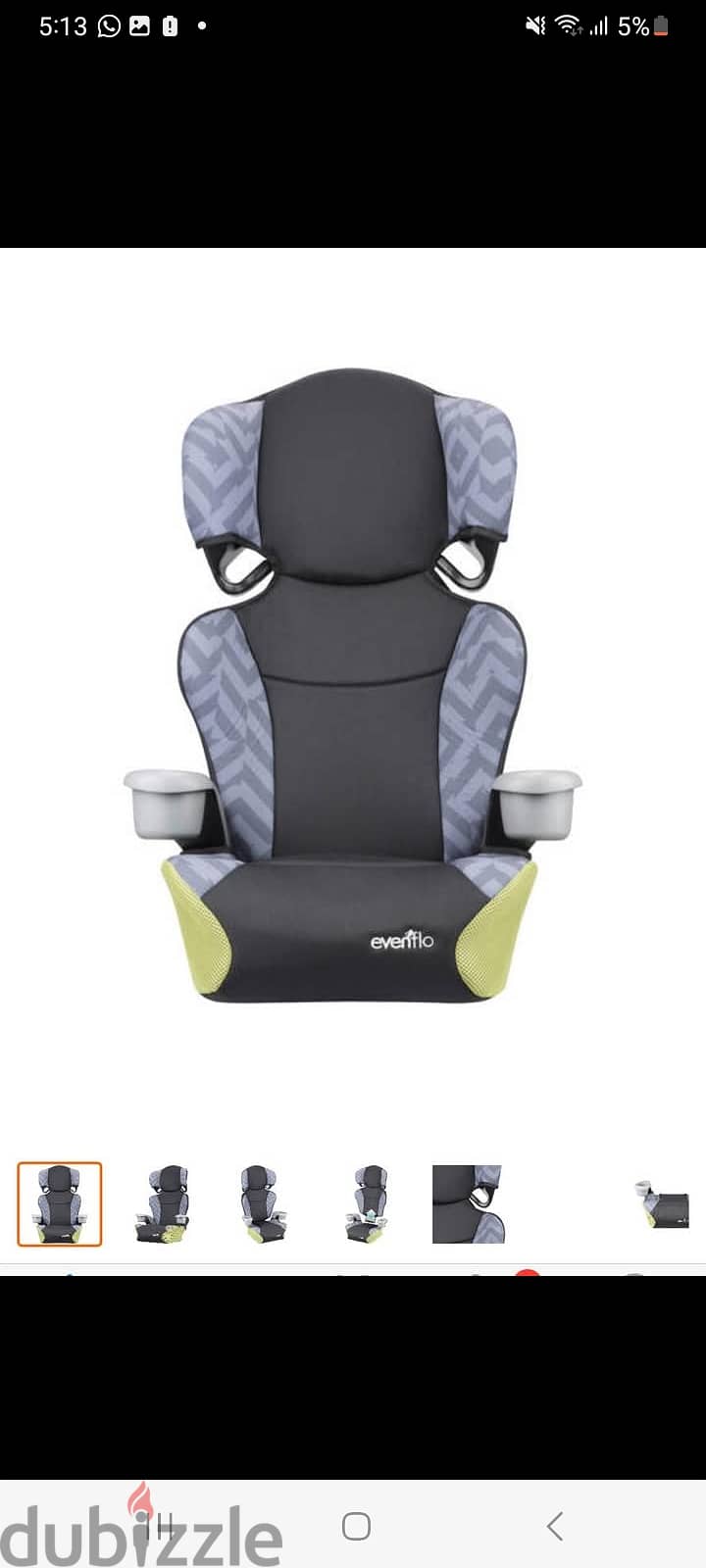 Evenflo kids carseat with booster seat and 2 cup holder free delivery 2