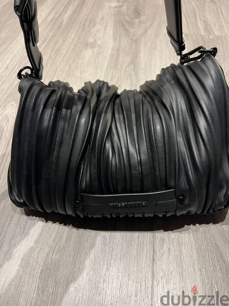 Karl Lagerfield Black leather women's bag 1