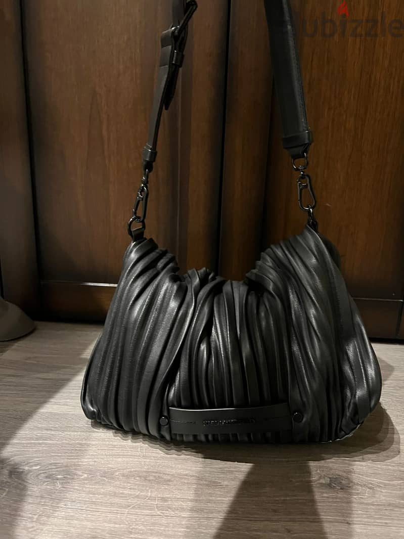 Karl Lagerfield Black leather women's bag 2