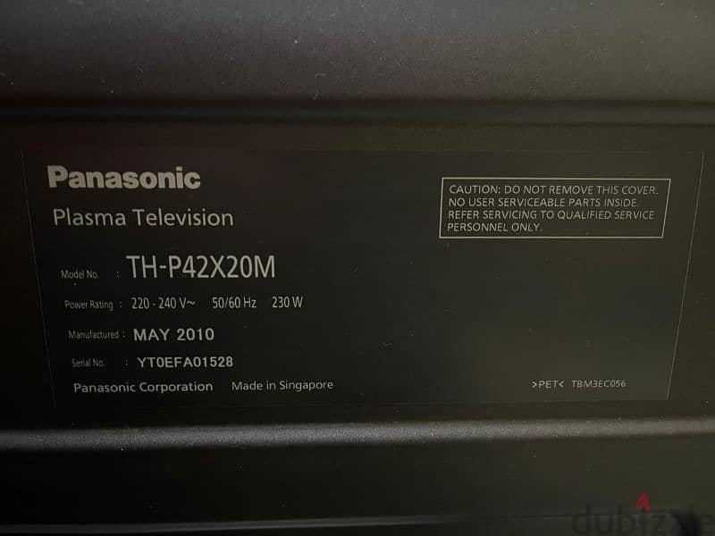 تلفزيون panasonic 42 انش plasma 1