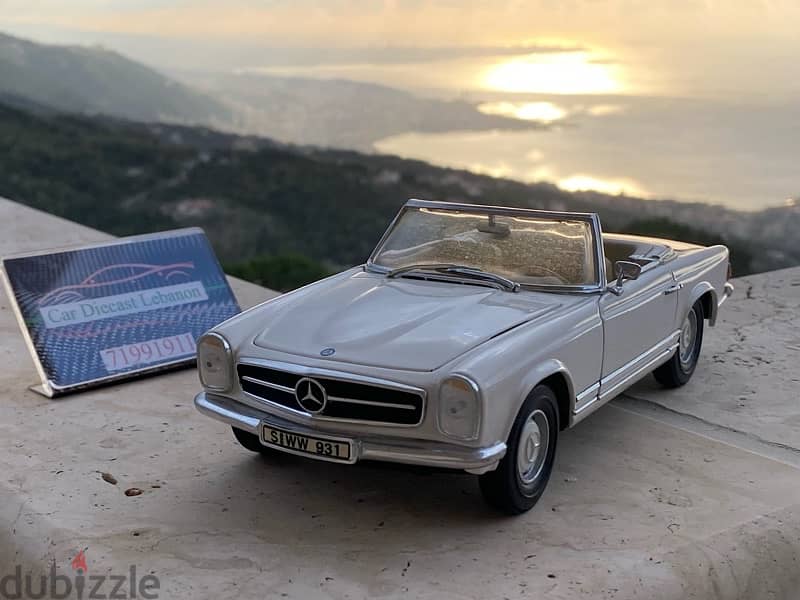 diecast mercedes benz sl pagoda in white scale 1/18 10