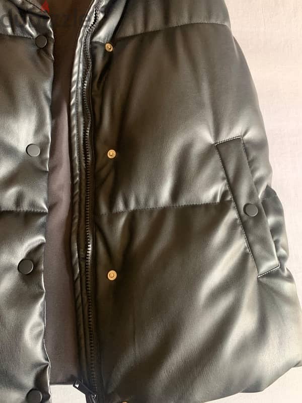 Stradivarius leather gilet 3