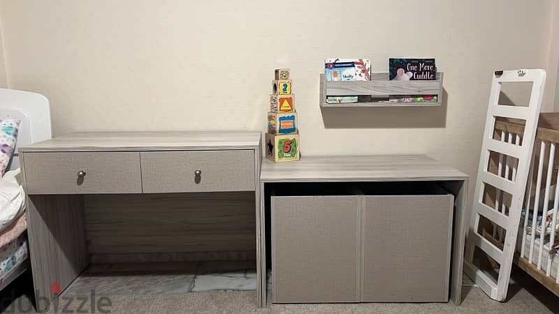 changing table baby and study table with storage 2