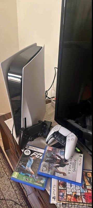 ps5 slim very clean 2 controllers 3 games 1tb