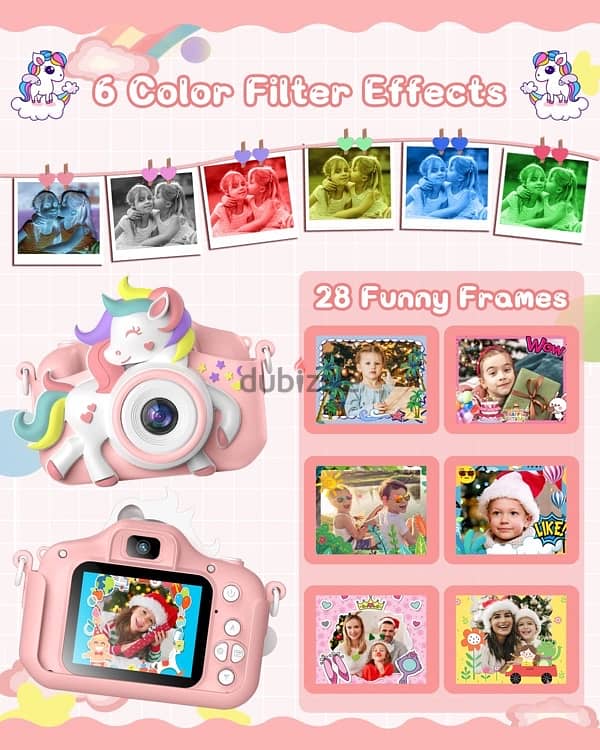 Gofunly Kids Digital Camera for Girls, 1080P HD 2.0 Inch Age 3-1 4