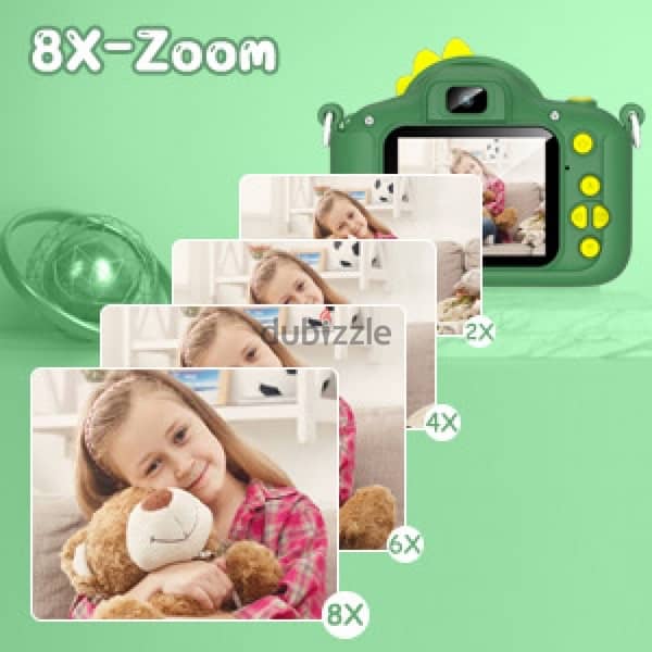 Kids Camera, Children Digital Camera with Dinosaur Silicone Case, 3