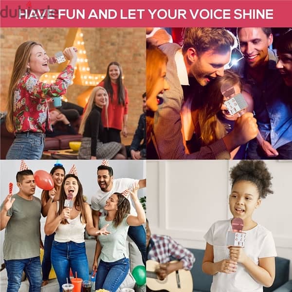 FDY Bluetooth Karaoke Microphone for Kids Adults 3