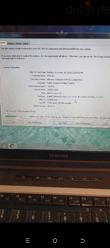 Toshiba laptop used and clean 4